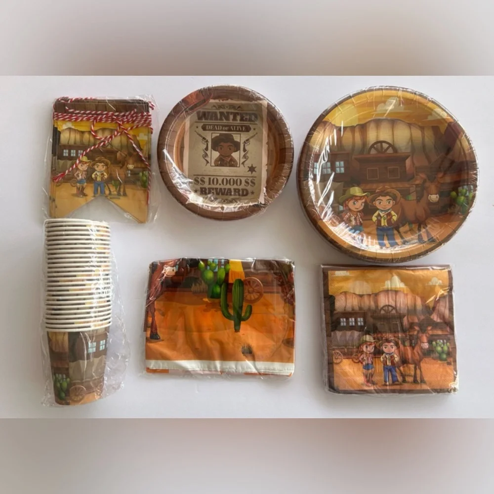 Cowboys Western Barn 102 pc. Cowboy party set